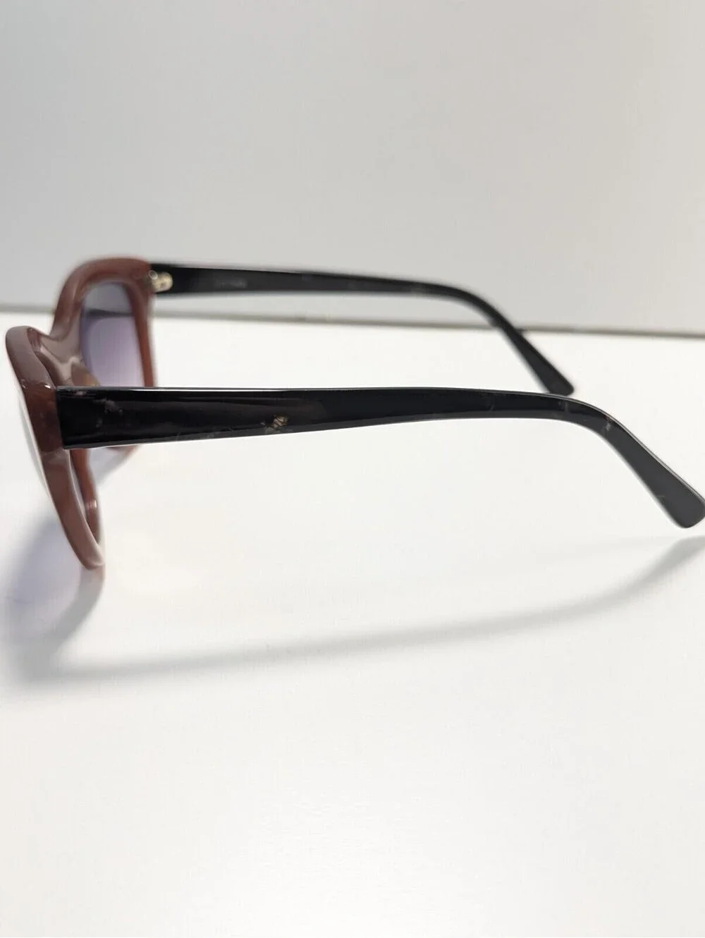 ETT:TWA By Anthropologie Designer Sunglasses Purple/Black Chic Style Classic Y2K
